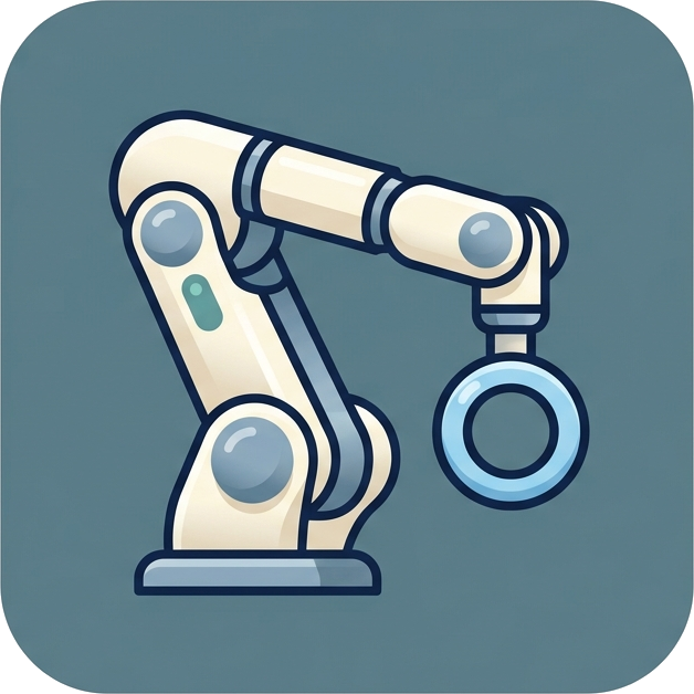 Asleep with robot and CT icon
